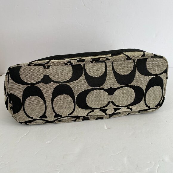 3 pc Coach Signature Monogram Shoulder Bag & Wallet & Checkbook Holder - Picture 4 of 14